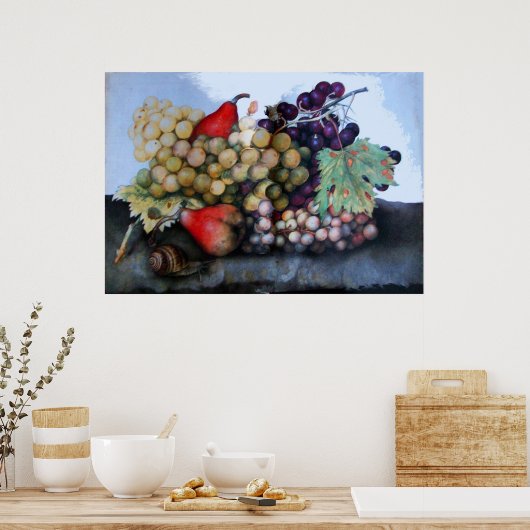 OBST/GETRÄNKE UND FARBEN DER SAISON POSTER (Küche)