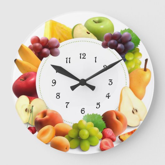 Obst Große Wanduhr (Vorderseite)