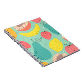 Obst handgezeichnet, dekoratives, nahtloses Muster Notizblock (Rechte Seite)