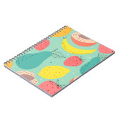 Obst handgezeichnet, dekoratives, nahtloses Muster Notizblock (Linke Seite)