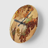Obst - Herbst 1897 Runde Wanduhr (Winkel)