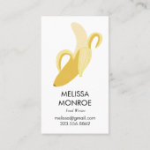 OBST: illustrierte Bananen Visitenkarte (Rückseite)