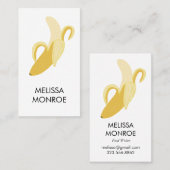 OBST: illustrierte Bananen Visitenkarte (Vorne/Hinten)