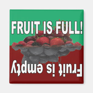 Obst ist voll und Obst leer Magnet