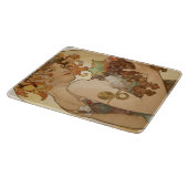 Obst (Jugendstil) (Portrait von Frauen) (Obst) Schneidebrett (Ecke)