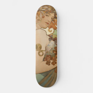 Obst (Jugendstil) (Portrait von Frauen) (Obst) Skateboard