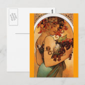 Obst - Jugendstil - Postkarte (Vorne/Hinten)