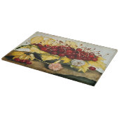 OBST/KERNE UND KARNATIONEN DER SAISON SCHNEIDEBRETT (Ecke)