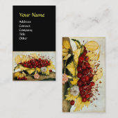 OBST/KERNE UND KARNATIONEN DER SAISON VISITENKARTE (Vorne/Hinten)