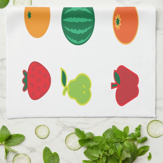 Obst Kunst Geschirrtuch (Gefaltet)