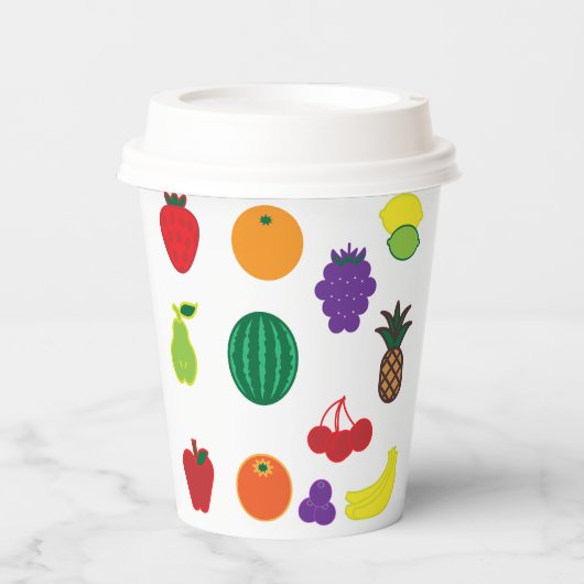 Obst Kunst Pappbecher (Vorderseite)