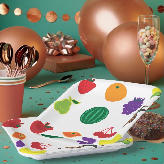 Obst Kunst Pappteller (Multi)