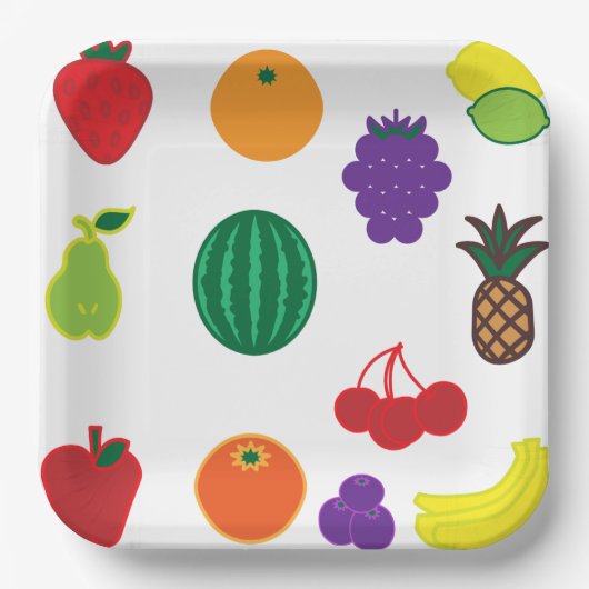 Obst Kunst Pappteller (Vorderseite)