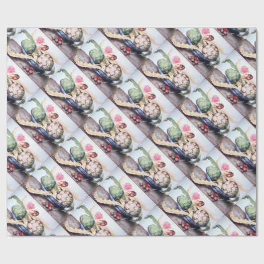 OBST/KÜNSTLER, ROSE UND STRASSEN GESCHENKPAPIER (Flach)