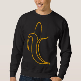 Obst Lover Banana Minimalistisches Design Vegetari Sweatshirt