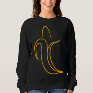 Obst Lover Banana Minimalistisches Design Vegetari Sweatshirt