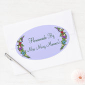 Obst mit hausgemachtem Lebensmittel Ovaler Aufkleber (Umschlag)