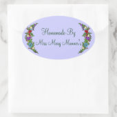 Obst mit hausgemachtem Lebensmittel Ovaler Aufkleber (Tasche)