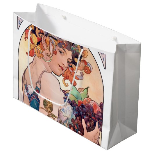 Obst, Mucha Große Geschenktüte (Vorderseite Schrägansicht)