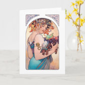 Obst, Mucha Karte (Gelbe Blume)