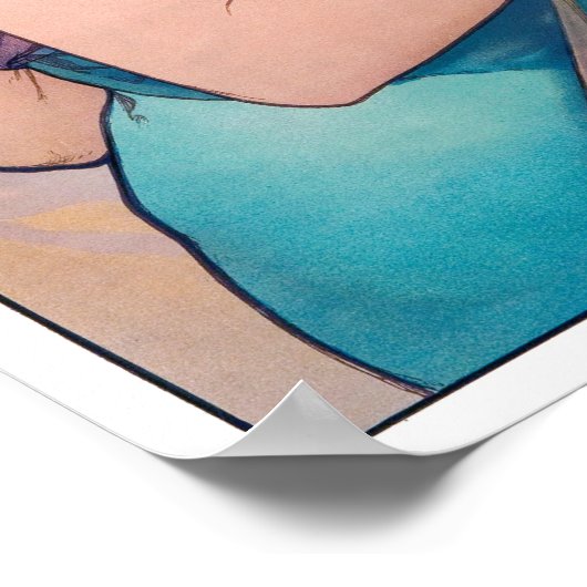 Obst, Mucha Poster (Ecke)