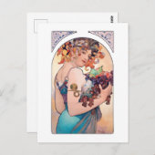 Obst, Mucha Postkarte (Vorne/Hinten)