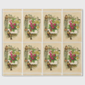 OBST/NATUR DER SAISON, VÖGEL UND RASPBERRIEN GESCHENKPAPIER (Flach)