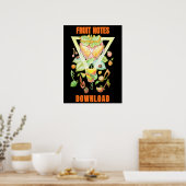 Obst-Noten-Download Poster (Küche)