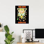 Obst-Noten-Download Poster (Heimbüro)