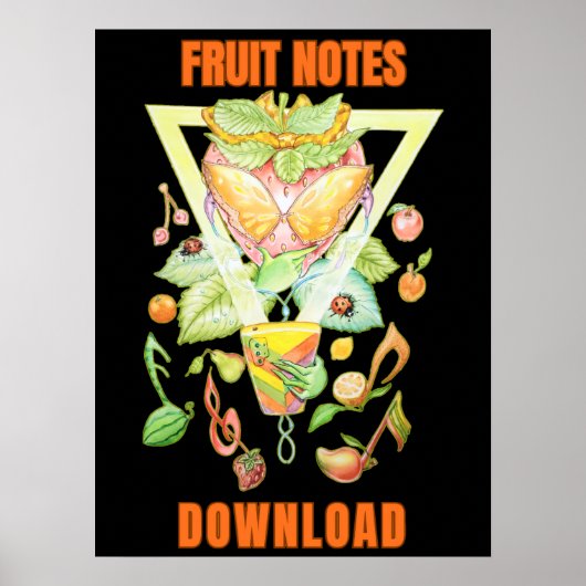 Obst-Noten-Download Poster (Vorne)