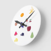 Obst, Obst, Obst! Runde Wanduhr (Winkel)