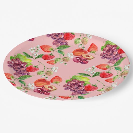 Obst Pappteller (Schrägansicht)