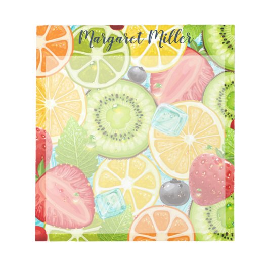 Obst personalisiert notizblock (Vorderseite)