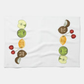Obst Pi, Pi auf verschiedenen Früchten Geschirrtuch (Horizontal)