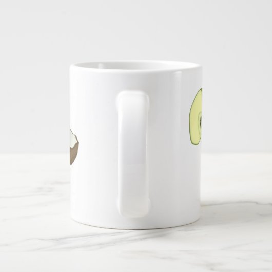 Obst Pi, Pi auf verschiedenen Früchten Jumbo-Tasse (Rückseite)