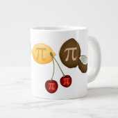 Obst Pi, Pi auf verschiedenen Früchten Jumbo-Tasse (Vorderseite Rechts)