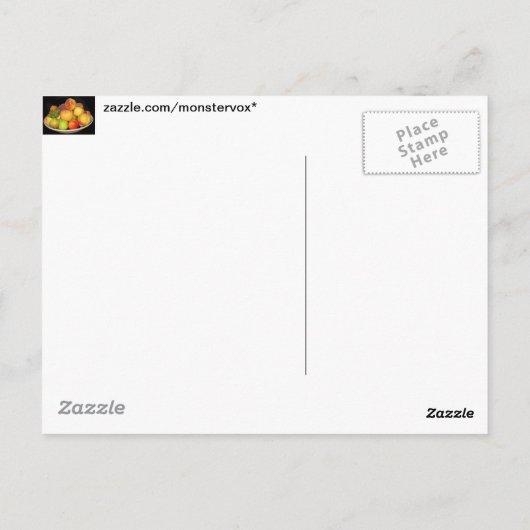 Obst Postkarte (Rückseite)