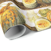 OBST/PUMPKINS DER SAISON GESCHENKPAPIER (Rolleneckpunkt)