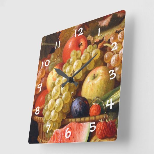 Obst Quadratische Wanduhr (Winkel)