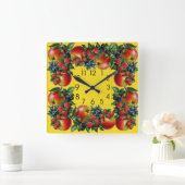 Obst Quadratische Wanduhr (Zuhause)