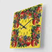 Obst Quadratische Wanduhr (Winkel)