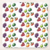 Obst Rechteckiger Pappuntersetzer (Vorderseite)