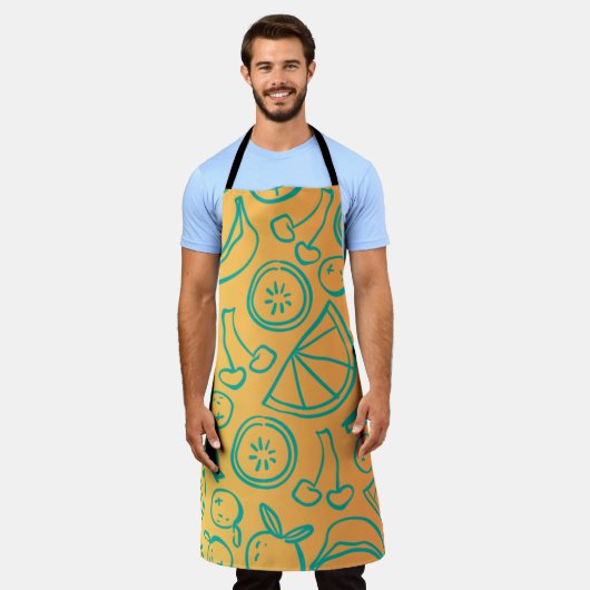 Obst Schürze (Getragen)