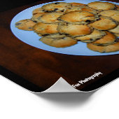 Obst-Scones auf Holz Poster (Ecke)