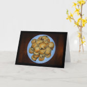 Obst-Scones auf Holz serviert Karte (Gelbe Blume)
