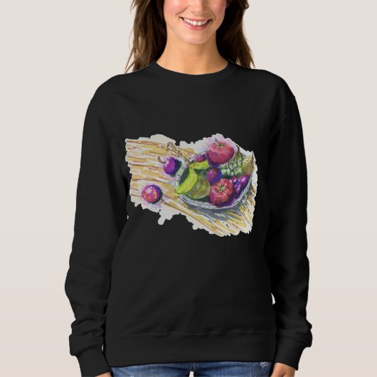Obst Stillleben Sweatshirt (Vorderseite)