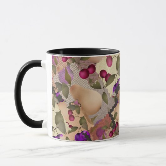 Obst, Tasse aus Patchwork (Links)