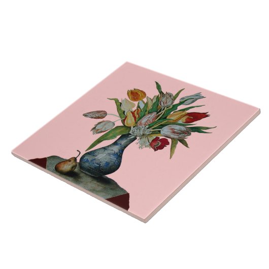 OBST/TULIPS DER SAISON IN VASE AND PEAR FLIESE (Seite)