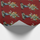 OBST/TULIPS DER SAISON, rot Geschenkpapier (Ecke)