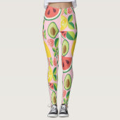 Obst- und Blätter Leggings (Vorderseite)